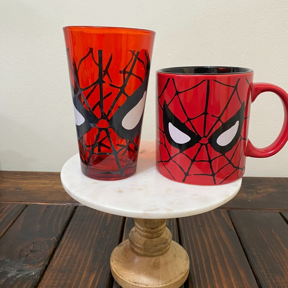 2 Spiderman cups for sale